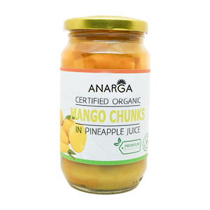 Anarga Organic Mango Chunks in Pineapple Juice